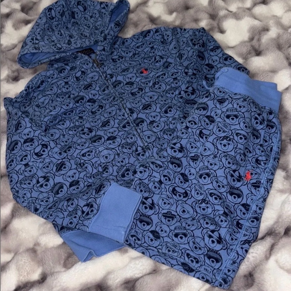 Polo by Ralph Lauren Light Blue Teddy Bear Short set